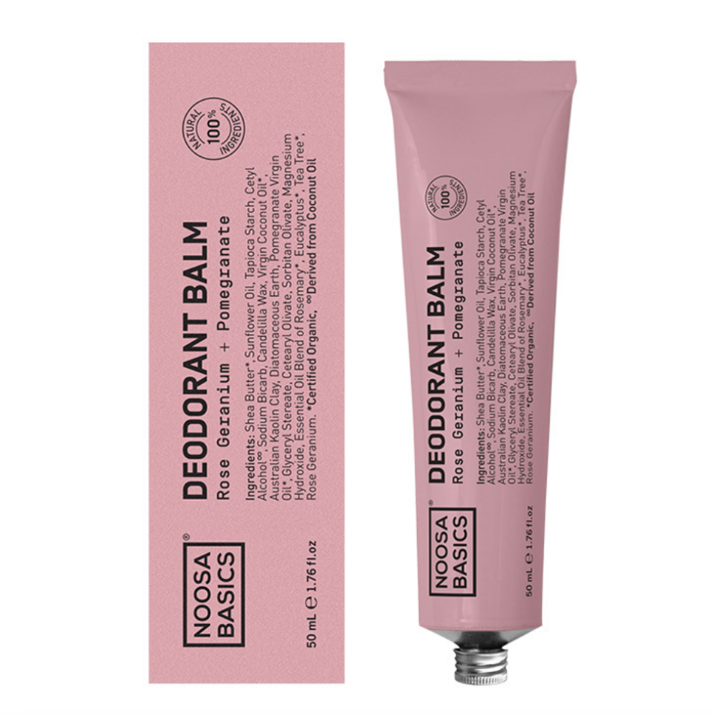 Noosa Basics Deodorant Balm Rose Geranium & Pomegranate 50ml