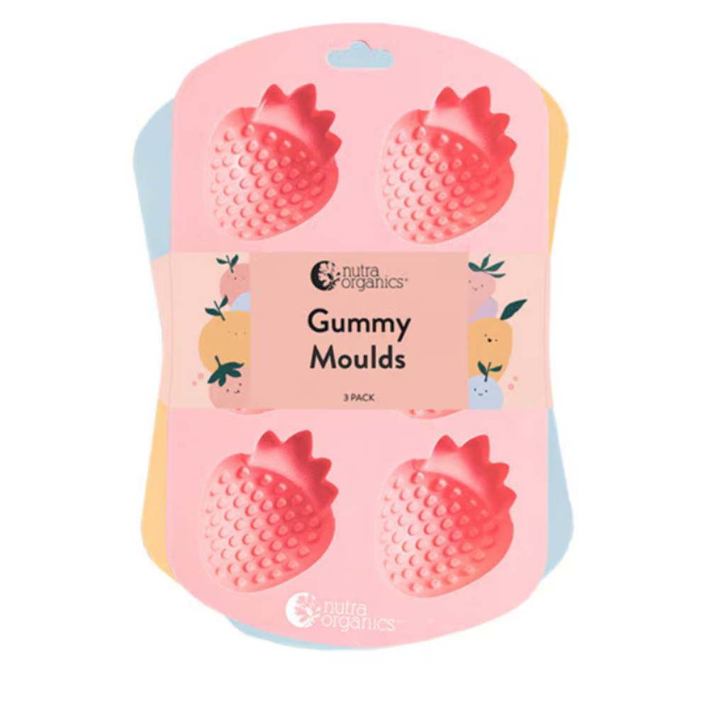 Nutra Organics Fruit Shaped Gummy Moulds - 3 Pack