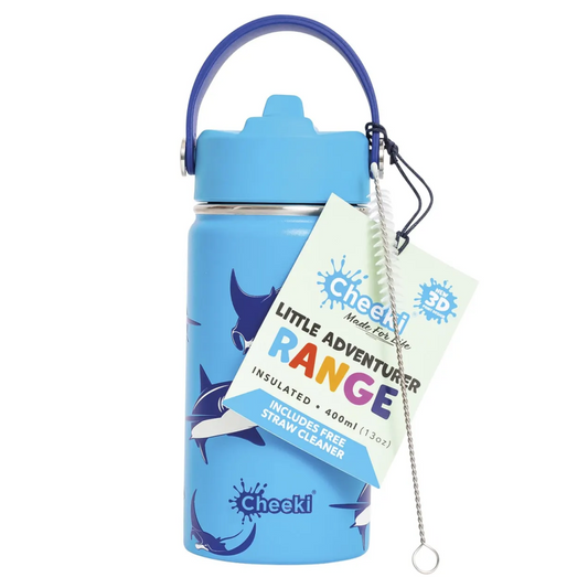 Cheeki Kids Insulated Water Bottle - Sharks  400ml